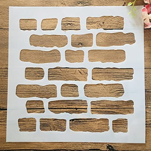 Wiederverwendbare Schablonen zum Malen, 30 x 30 cm, Ziegelwand, DIY, Schichtschablonen zum Malen auf Holz, Leinwand, Stoff, Wand, Möbel, DIY Heimdekoration