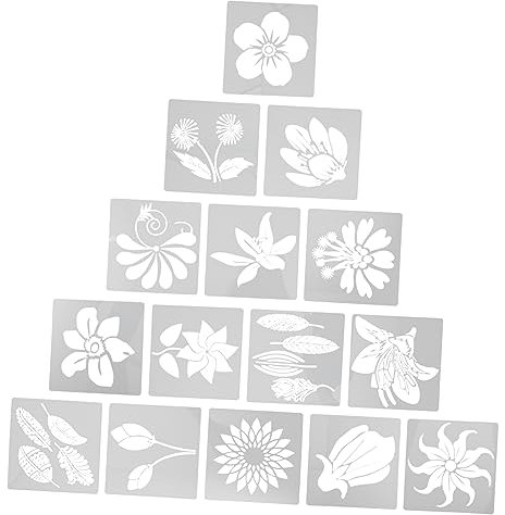 Anneome 18stücke Blumen Schablonen Wiederverwendbare Zeichnung Vorlage Diy Handwerk Malerei Schablonen Bastelset Für Erwachsene Und Junge Mädchen