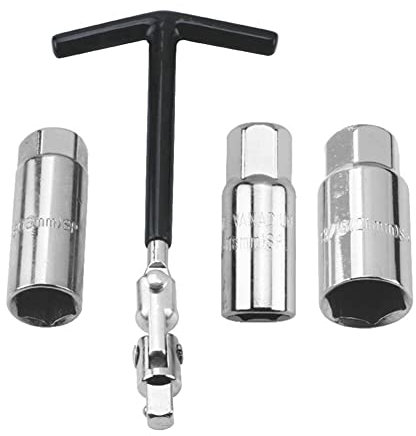 Yheonver Auto-Motorrad-Reparaturwerkzeugsatz ZüNdkerzen-Entfernungswerkzeug SteckschlüSsel 16 Mm / 18 Mm / 21 Mm SchlüSsel mit T-