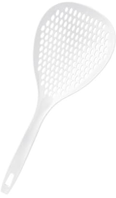 Cucchiaio per Schiumarola in Plastica Resistente Al Calore, Manico Lungo, Forniture da in Stile Giapponese (WHITE)