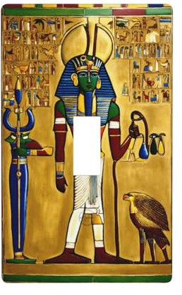 Antiguo Egipto Tribe Series - Placa de pared impresa para cocina, granja, dormitorio, baño, decoración artística para interruptor de luz