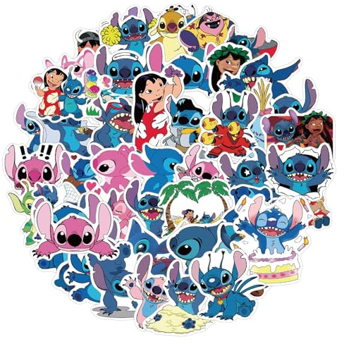 100 Stück Sticker Set, Stitch Graffiti Aufkleber Kinder, Wasserfest Stickers für Mädchen Jungen Koffer Skateboard Laptop Kühlschrank Fahrräder DIY Scrapbooking Spielzeug Deko Kindergeburtstag