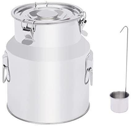 Pot à lait hermétique en acier inoxydable 201 - Seau à vin - Pichet à lait - Bidon à thé - Multifonctionnel - Avec joint en silicone - 14 L/28 l (14 l)
