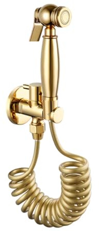 Bidet Handbrause Set FüR Wc Einzelgriff Waschbeckenbrause Mit Schlauch Bidet Dusche Handbrause Komplett Aus Kupfer Gold Zwei
