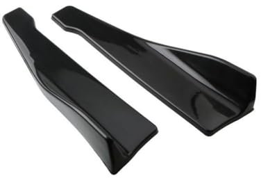 2PCS Auto ABS heckspoiler Ecke Hecklippe Winkel Wrap Angle, Für BMW 3er M3 E90 E91 E92 E93 Heck Stoßstange Diffusor Splitter Spoiler Protector,A/Black-48CM