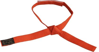 TEKKA BUDO Kids Klettgürtel Orange - Budogürtel (Karate, Judo, Taekwondo) mit Klettverschluss - Kindergurt 4 bis 8 Jahre - Gelb, Grün, Orange, Weiß