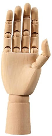 Baoblaze Flexibles Holzhandmodell, hölzerne Hand, Schaufensterpuppe, rechte Hand, Kunst, Skizzieren, Malen, Ornament, Schmuck-Display, Künstlerpuppe, Hand, Klein