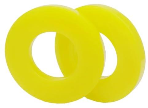 2X Silencer Pad Rubber Bushing Dampers Universal Front Strut Tower Mount Suspension Shock-Absorbing o-Ring(Yellow)