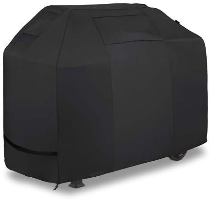 VonHaus Waterproof Medium BBQ Cover - Premium Heavy Duty, Breathable 420D Oxford Fabric Protection for Portable Charcoal/Gas Barbecues (H124.5 x W152 x D67cm)