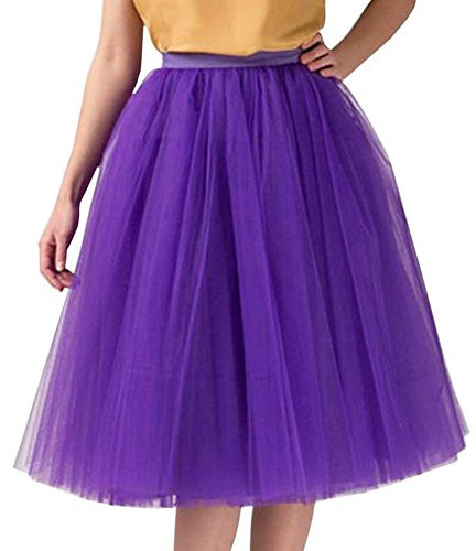 Damen Tüllrock 50er Rockabilly Petticoat Tutu Unterrock Retro Ballet Tanzrock 3 Lagig Tüll Ballett Tütü Rock Karneval Kostüm Zubehör Cosplay Faschingskostüme