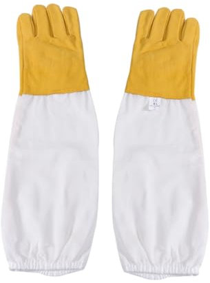 jojofuny 1paar Beekeeping Handschuhe Weiße Strapazierfähige Imkerhandschuhe Xl Schutz Für Hände Bienenzucht Für Zu Hause Freien