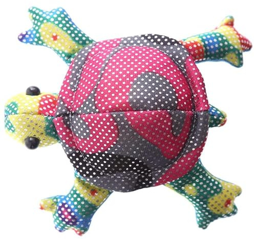 LK Trend & Style sanddjur sköldpadda handsmickrare, 11 cm, mjuk leksak med sandfyllning, flerfärgad (turkost skimmer)