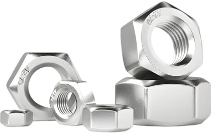 Tuercas hexagonales de acero inoxidable M1-M48 DIN934 304 SS Tuerca hexagonal Roscada métrica Sujetadores metálicos hexagonales(M20 (1Pcs))