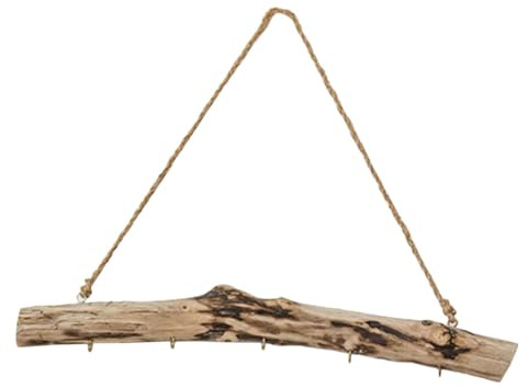 MOTHNUR Driftwood Holz Wandhalter Vintage Schmuck Organizer Hängend Ohrring Halter Ketten und Armband Aufbewahrung Wanddeko Nordisch Rustikal