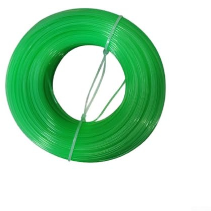 babominimer Cuerda de corte de nailon de polímero dual de 100 m para un cuidado eficiente del césped con recortadoras y cortacéspedes a gas para una larga duración y bajo nivel de ruido (verde)