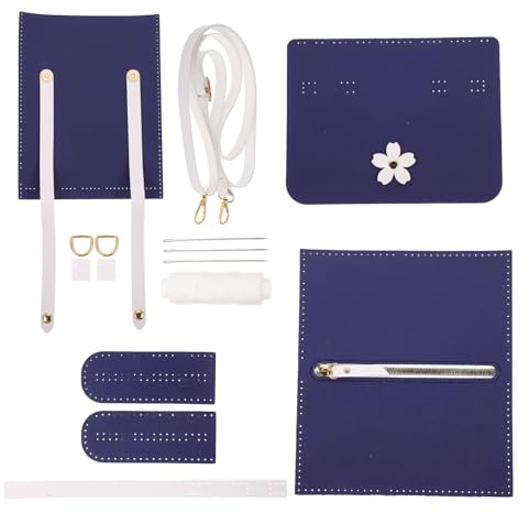 EXQUIMEUBLE Selbstgemacht Strickset Schultertasche Umhängetasche Bastelmaterialien Pu Leder Kettentaschen Zubehör für Handarbeit
