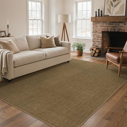 GENIMO Indoor Outdoor Teppich im Jute-Look, Einfarbig, Waschbar, 160x230 cm