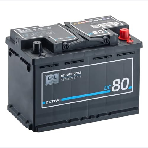 ECTIVE DC 80 Gel Batterie 12V 80Ah, Deep Cycle Versorgungsbatterie
