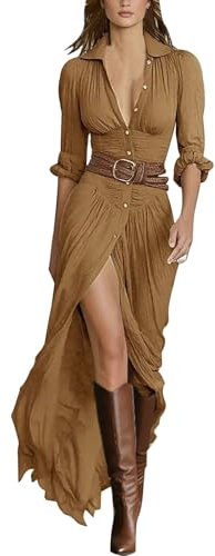 Womens Retro Western Cowboy Outfits Long/Short/Sleeveless Sleeve Vintage Dresses Country Western Dress Women Concert Party Going Out Vacation Special Occasions Elegant Dress