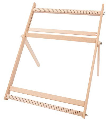Telaio per tessitura con supporto, kit di telai multi-artigianato telaio regolabile in tessuto sciarpa di copertura in legno massello fai da te Loom macchina da cucire per adulti