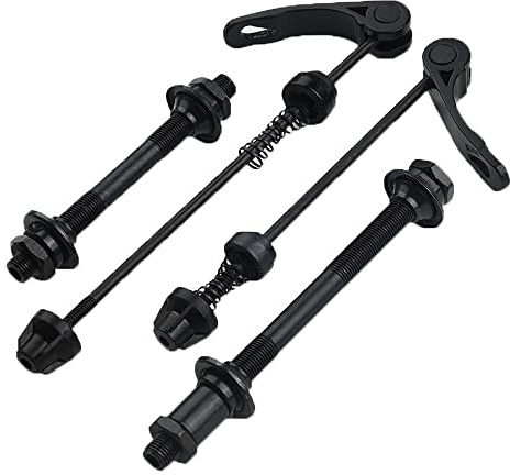 - 4 St?ck Fahrrad-Achse Schnellspanner MTB Rennrad Mountainbike Schnellspanner Fahrrad Vorder- und Hinterachse Hohlschaft Set mit Standardabstand