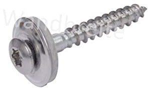 Spenglerschrauben aus Edelstahl V2A rostfrei 2-teilig mit EPDM-Dichtscheibe D15mm TX20 Antrieb Torx DIN 7995 ISO 3506 (4,5 x 20 mm, 100)