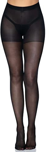 Leg Avenue Women's Nylon Sheer Open Butt Crotchless Pantyhose. Tights, Black, One Size