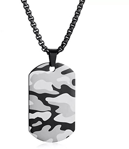 Halskette mit Anhänger Fashion Air Force Dog Tag Anhänger Halskette für Männer Army Boys Black Chain Halsketten Schmuck Gastgeschenke