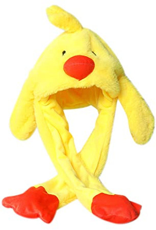 Uposao Rolig plysch kaninhatt flickor djur öron rörliga hoppande mössor unisex rolig cosplay födelsedag jul påskgåvor nyhet kvinnor flicka pojke