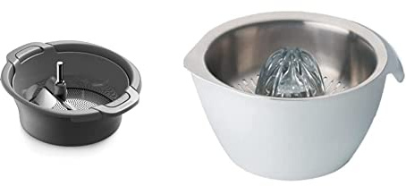 Kenwood Sieb und Passieraufsatz KAT20.000GY, Zubehör für Kenwood Küchenmaschinen, zum Passieren von Obst, Gemüse und Trockenprodukten, Spülmaschinenfest, Grau & AT312 Zitruspresse