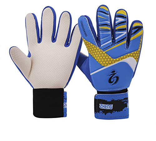 Faxianther Fußball Torwarthandschuhe Kinder Jungen Mädchen Langlebigkeit Komfort Fußballhandschuhe Torwart Fußball Sport Handschuhe Sport Fingerhandschuhe mit rutschfeste Handflächen