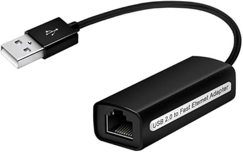 Adattatore USB Ethernet scheda di rete esterna USB 2.0 a RJ45 LAN Ethernet adattatore a 10/100 Mbps per laptop, Windows 10/7/98/ME/2000/XP/Vista32/64,MAC OS10.9,Android,Linux