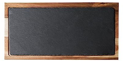 Cabilock Holz-snacktablett Schwarze Holzplatte Tablett Für Westliche Küche Snackteller Aus Massivholz Für Snacks Und Speisen