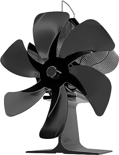 snsok Stove Fan Log Burner Fan Upgrade 10 Blades Heat Powered Eco Fireplace Fans Silent for Home Wood Burning/Log Burner/Fireplaces (1216)
