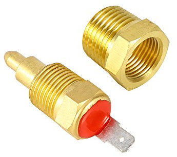 JOROBURO Lüfterthermostat-Temperaturschalter, Gold 185 Bis 175 Grad Elektromotor 3/8 Zoll Lüfter-Thermostat-Sensorschalter Ersatzteile