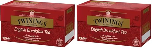 Twinings Té English Breakfast, 20 sobres (Paquete de 2)