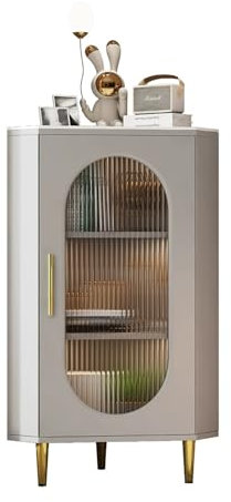 LED-Eckschrank mit Türen – freistehender Organizer-Schrank – ideales Badezimmer-Regal für Wohnzimmer, Schlafzimmer, Badezimmer, Büro