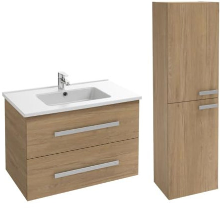 Jacob Delafon Pack Meuble Vasque 80 cm Ola up chêne + Colonne