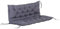 Outsunny Cojín para Banco con Respaldo 132x110x10 cm Colchón de Banco de Jardín de 2 Plazas con 6 Cordones de Fijación para Columpio de Jardín Terraza Gris Oscuro