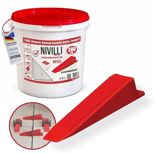 Nivilli Keily - is a Technical Levelling System and Laying aid Made of Special Plastic That Prevents Overlapping in Large-Format Tiles and slabs (Clamping Wedge)