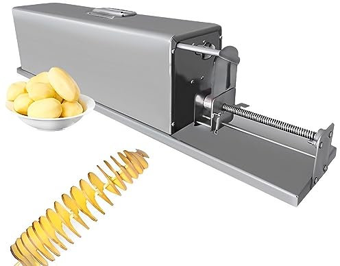 PASPRT Affettatrice elettrica per Patate Tornado, Torre allungabile Automatica per Patate, tagliatrice Commerciale per Patate a Spirale per Patate Dolci (50Type)