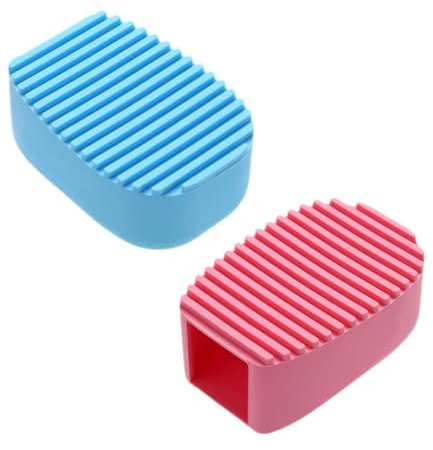 minkissy Ensemble de 2 Brosses à Linge en Silicone Candy - Planche à Laver à Main pour Cols Poignets Chaussettes - Brosse à Récurer sans pour Les Taches de Carrelage Et de