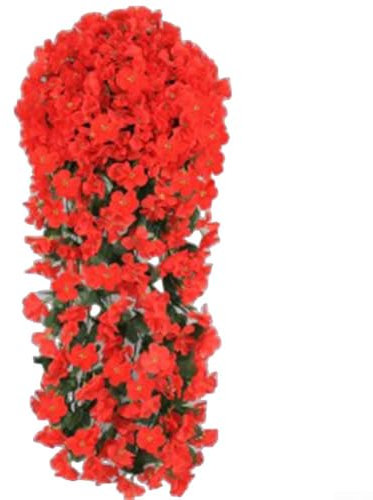 Juego de plantas de hiedra sintética bellamente elaboradas, 2 piezas de glicinia artificiales para uso durante todo el año (rojo)