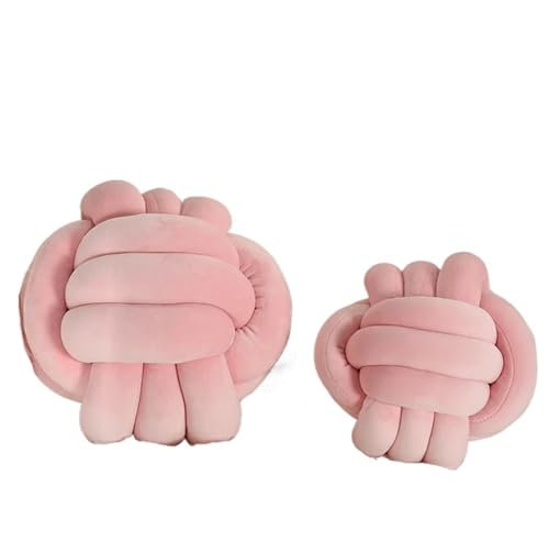 MZSKLW Knotenkissen, weiches Plüsch-Knotenkissen für Kinder, Sofa, Rückenlehne, grün, rund, handgewebt, Wurfkissen für Wohnzimmer, Bett, Wohnzimmer, Bodenkissen (Farbe 3)