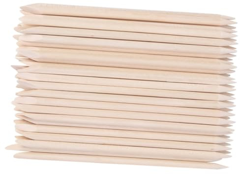 COMPUKAS Bastoncini Legno Arancio Spingi Cuticole Per Unghie 50 Pezzi Strumento Per Manicure e Pedicure Luce Portatile Per Cura Cuticole a Casa e Salone Professionale