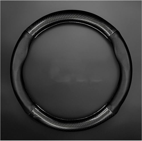 Pluysta Coprivolante in Pelle Microfibra per Smart fortwo 451 450 452 453 454 - Traspirante e Antiscivolo Copri Volante - Copertura Protezione Volante per Donna e Uomo,B Black