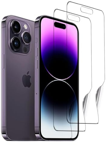 SRSRROP [3 Pezzi] Pellicola Protettiva Idrogel per iPhone 14 Pro 6.1 | [Alta Sensibilità] Flessibile HD Clear Protezione Schermo,TPU Pellicola Idrogel