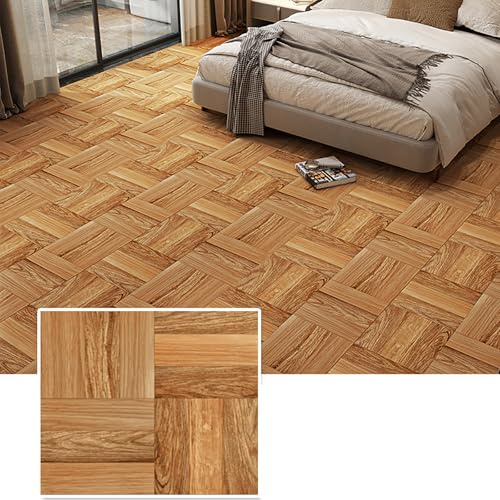 Suelo de SXP Para Instalar en Rollo, SXP Madera Adhesivo Suelo, efecto madera o baldosa, resistente y fácil de limpiar para cocina, baño y salón (COLOUR E,0.585x3M)