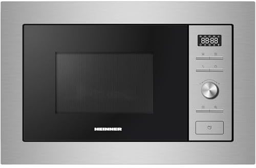 HEINNER HMW-MDBI28GDIX Einbau-Mikrowellenofen – 28 L Garraum, Digitale Touch-Bedienung, Leistungsstarker Grill, Kombi-Mikrowelle, Automatikprogramme, Edelstahl-Design (Inox), 5 Jahre Garantie