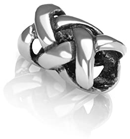 NKlaus 2x 925 Sterlingsilber Silber Keltische Gothic Bartperle und Kettenperle Nemetona 40333